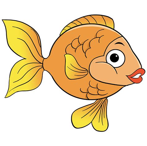 goldfish cartoon|cartoon goldfish how to draw.